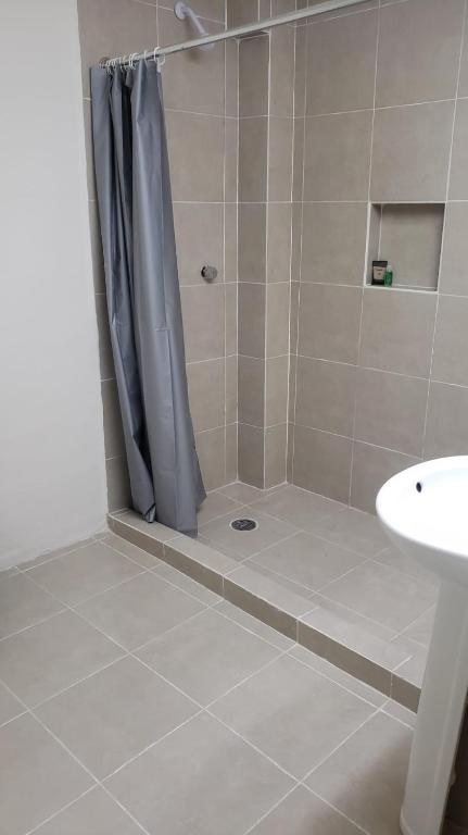 Koupelna v ubytování Hotel Estadía