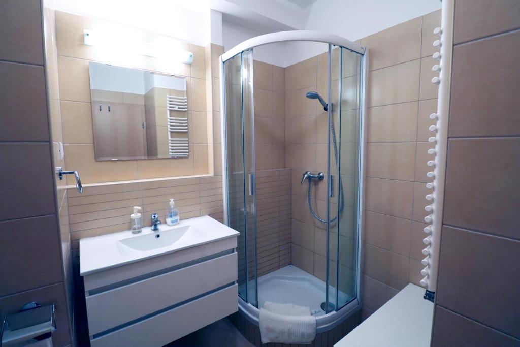 Koupelna v ubytování Galerius Golden Beach Apartment