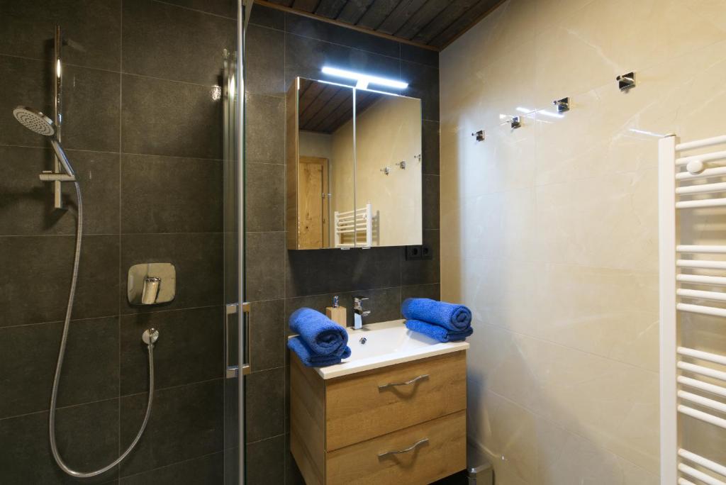 Koupelna v ubytování Appartements Wolf