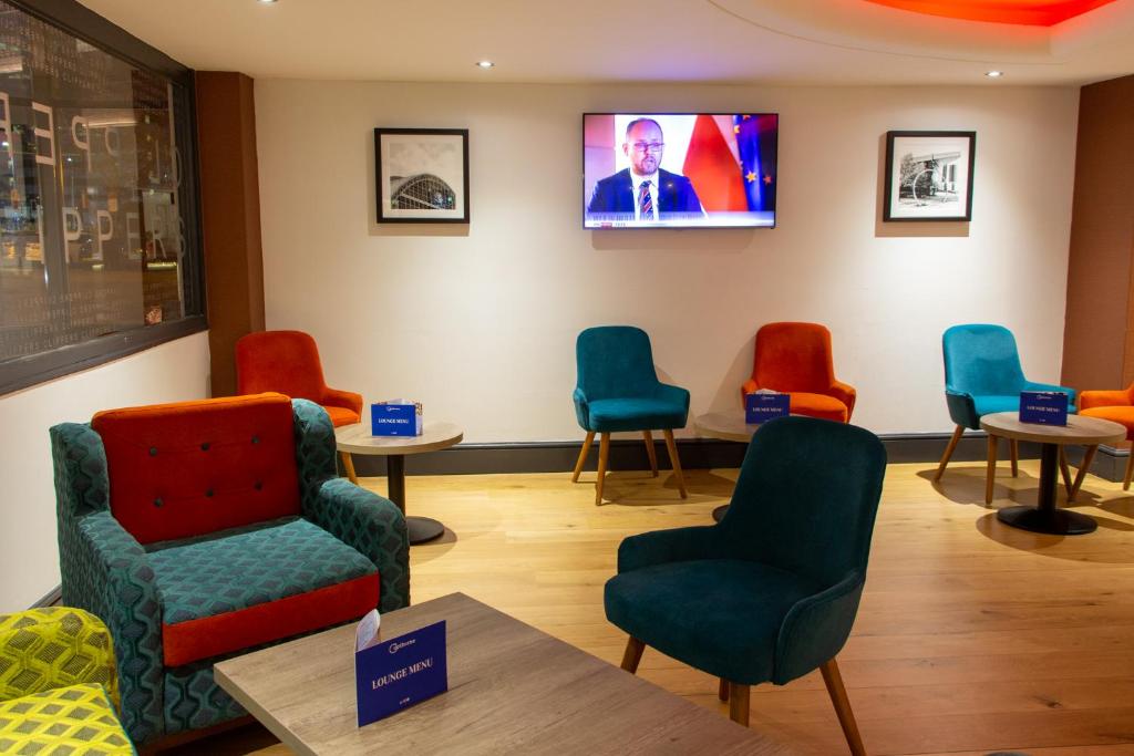 TV a/nebo společenská místnost v ubytování Copthorne Hotel Manchester Salford Quays