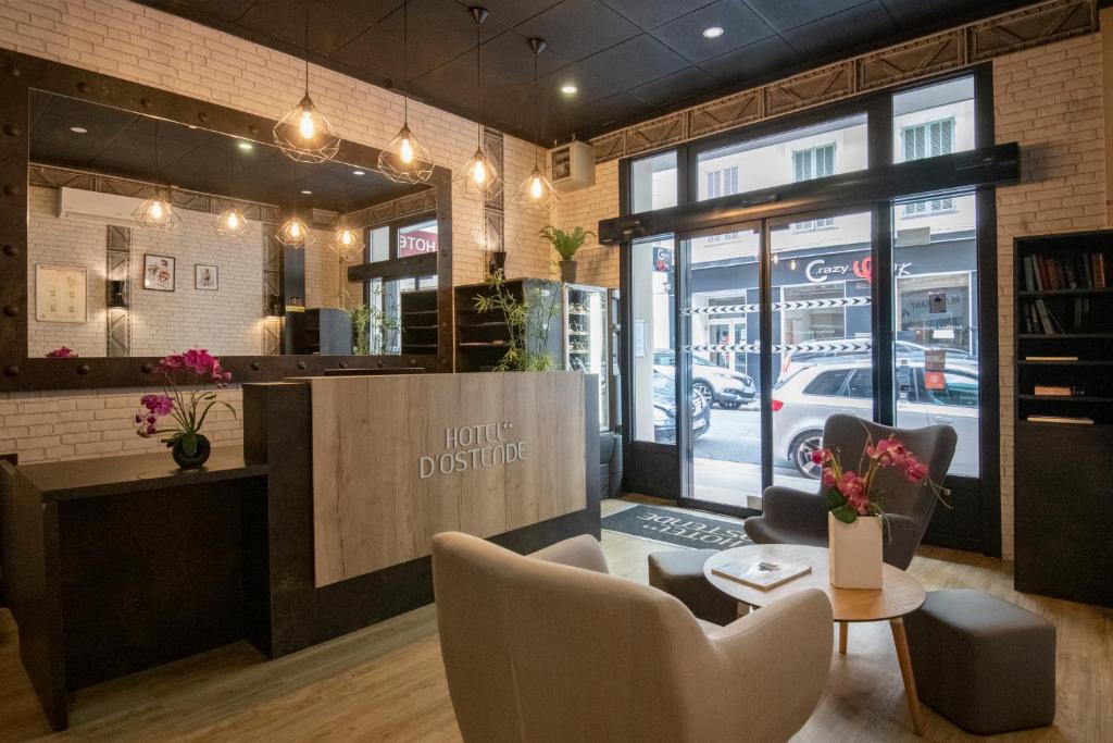 Posezení v ubytování Hotel d'Ostende