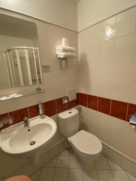 Koupelna v ubytování Zámecký Hotel Zlatý Orel