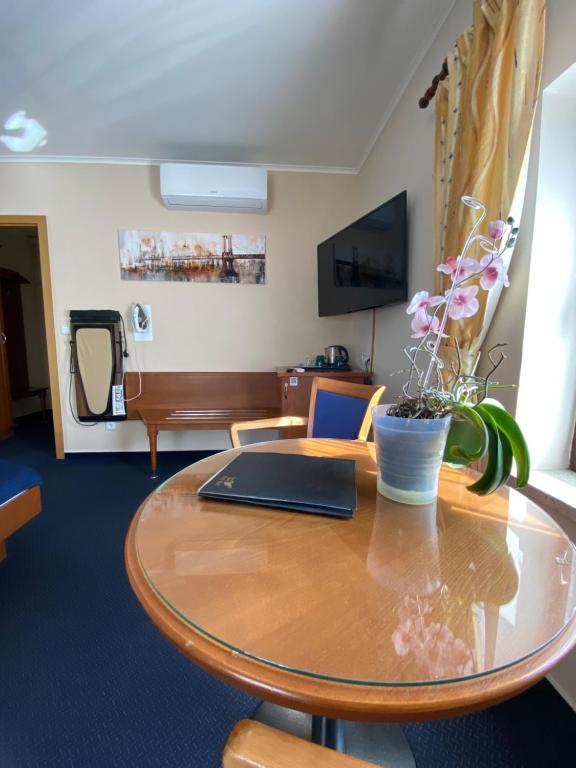 TV a/nebo společenská místnost v ubytování Zámecký Hotel Zlatý Orel