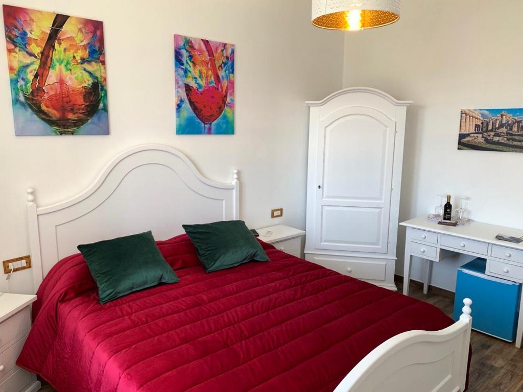 Posteľ alebo postele v izbe v ubytovaní B & B Vigna Di Filippo - Paestum