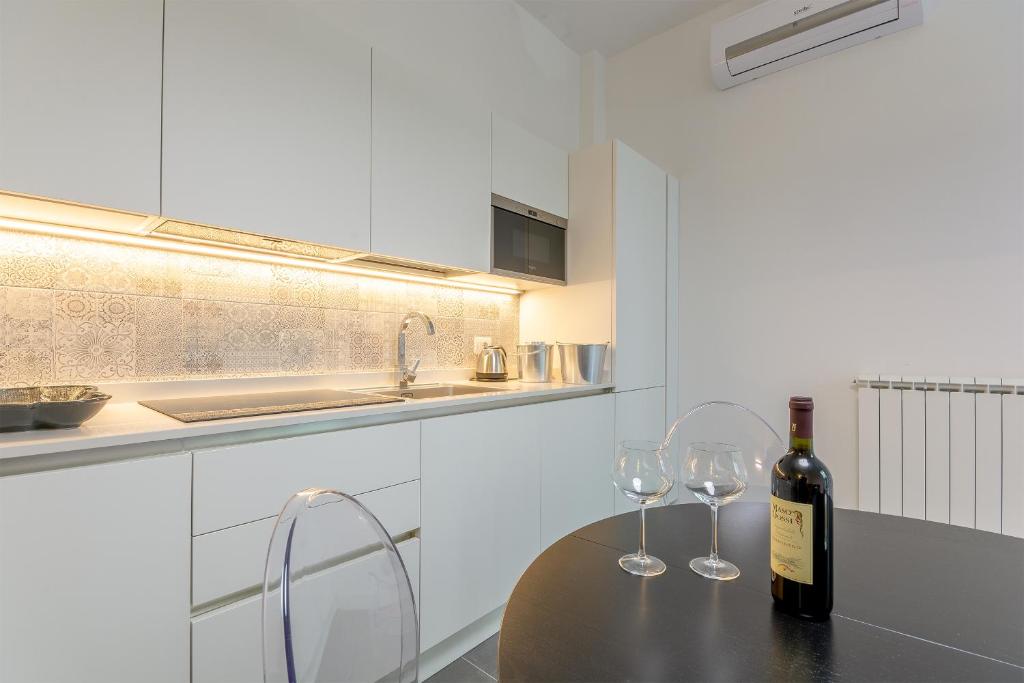 Kuchyňa alebo kuchynka v ubytovaní Florence Michelangelo Suite Apartment