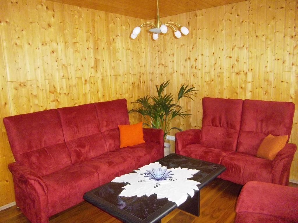 Posezení v ubytování Ferienwohnung Zweilinden