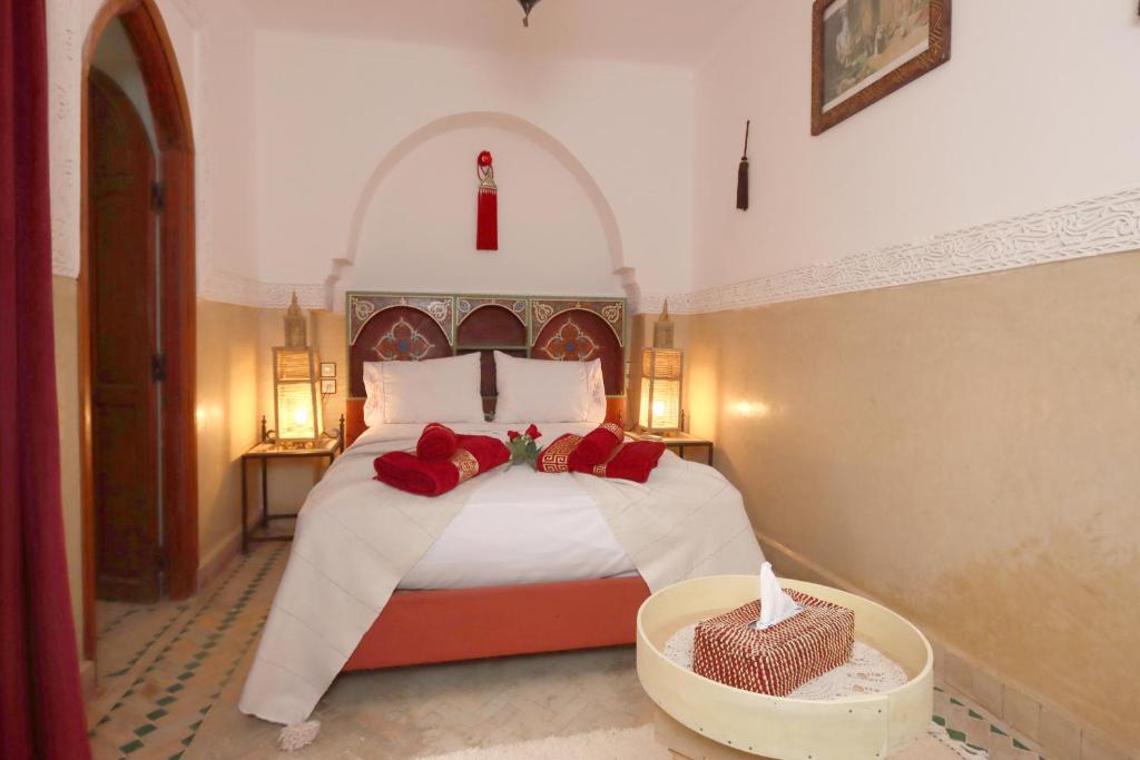 Postel nebo postele na pokoji v ubytování Riad Venezia