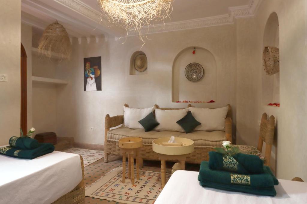 Postel nebo postele na pokoji v ubytování Riad Venezia