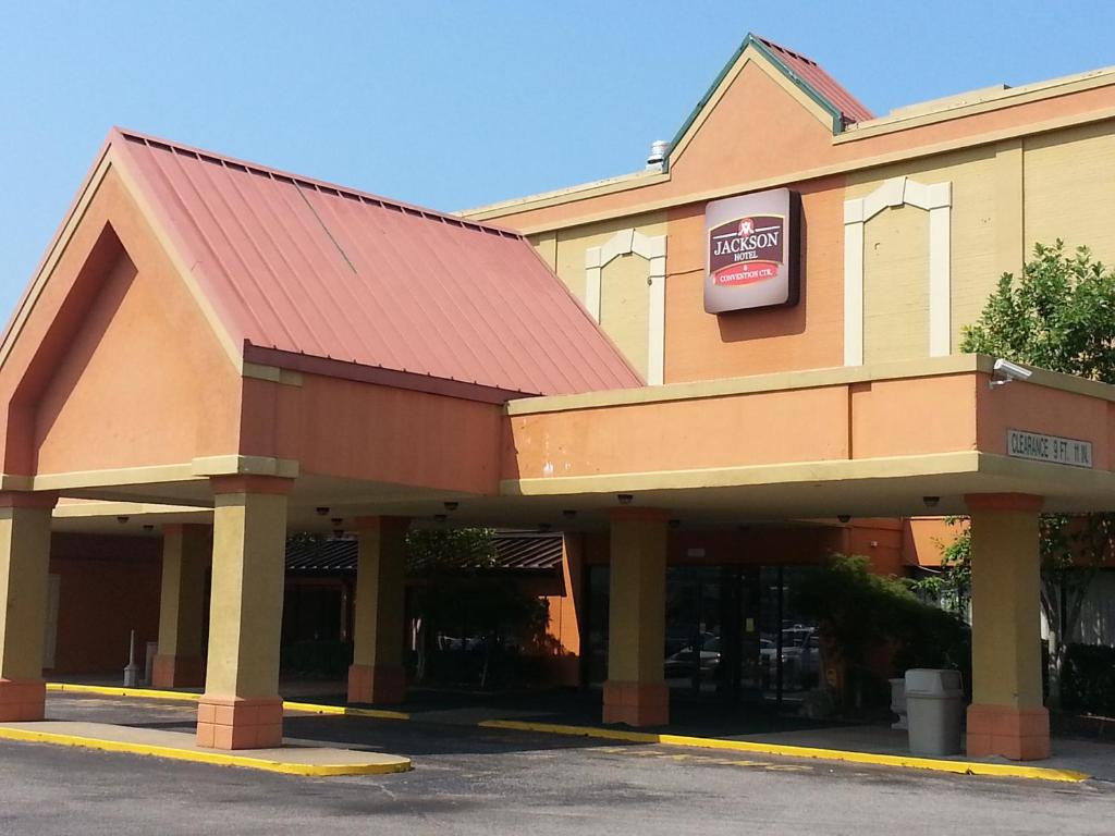 a dunkin donuts building with a sign on it at Jackson Hotel & Convention Center in Jackson