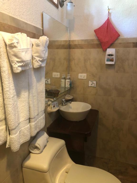 Koupelna v ubytování Hotel Puerto Gaviota