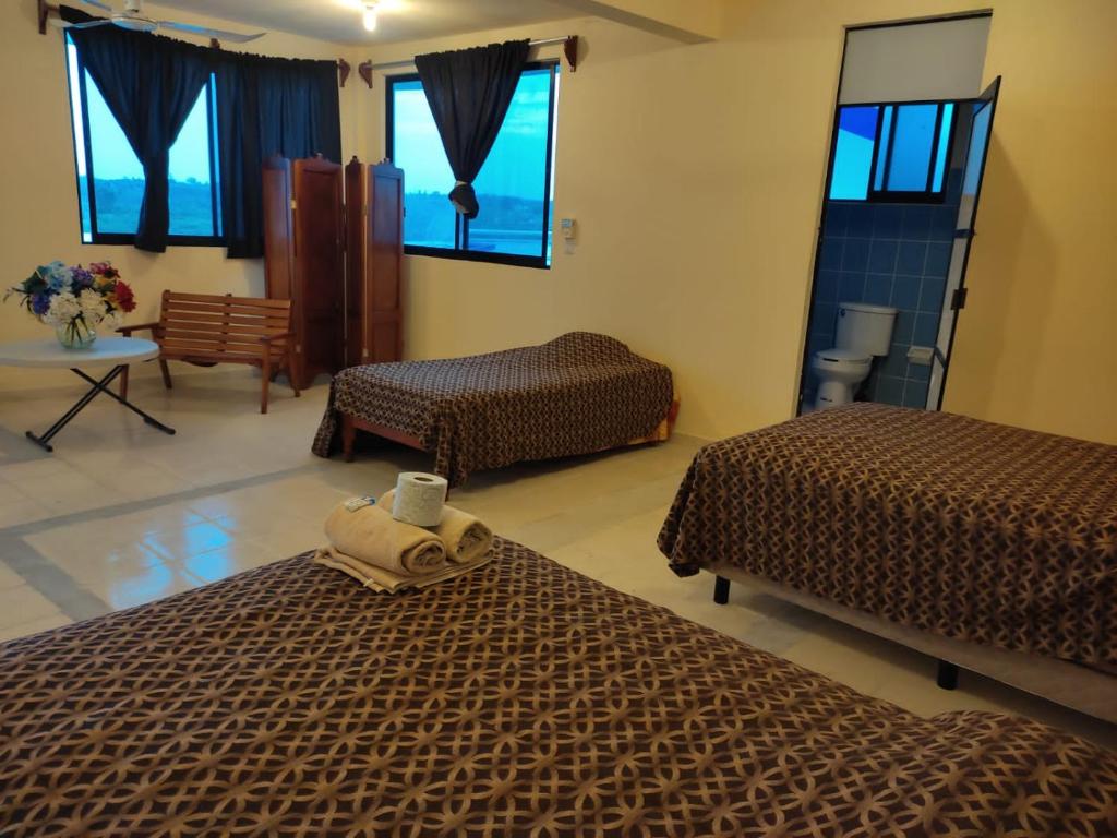 Postel nebo postele na pokoji v ubytování Hotel Sociedad y Maristas