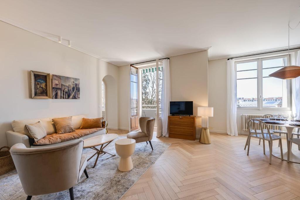 Istumisnurk majutusasutuses Le Haras 3 bedroom apartment in the heart of Annecy