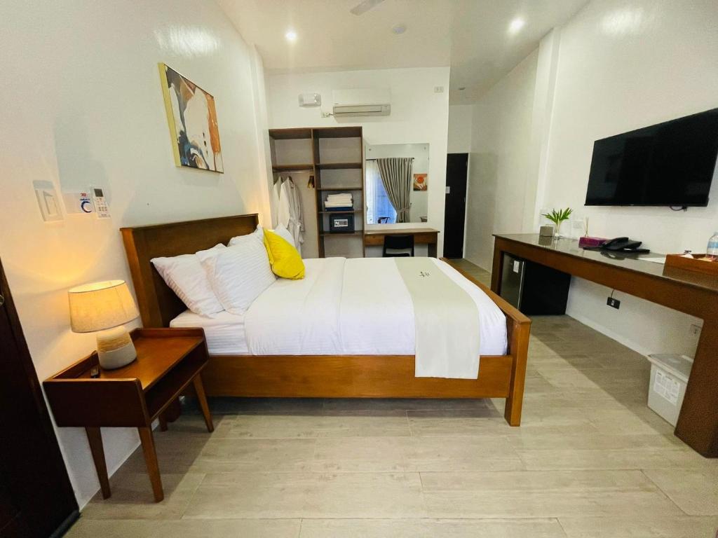 Postel nebo postele na pokoji v ubytování Thistle Inn