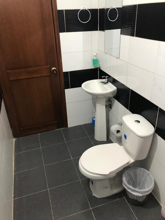 Koupelna v ubytování Hotel Buganvilla
