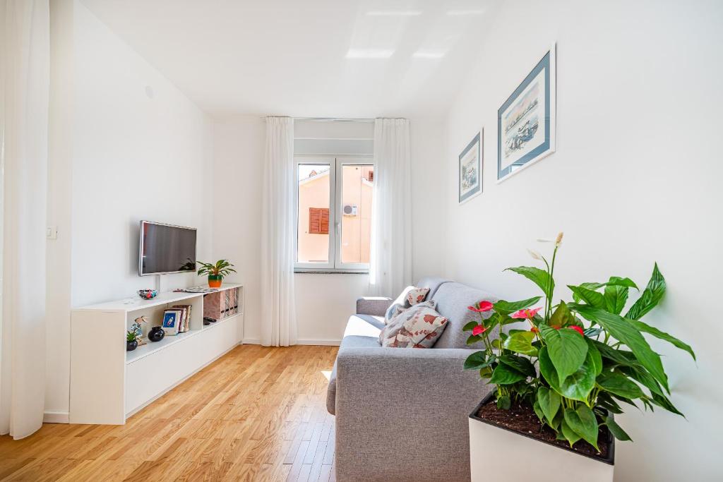 Televízia a/alebo spoločenská miestnosť v ubytovaní Apartment Oasis