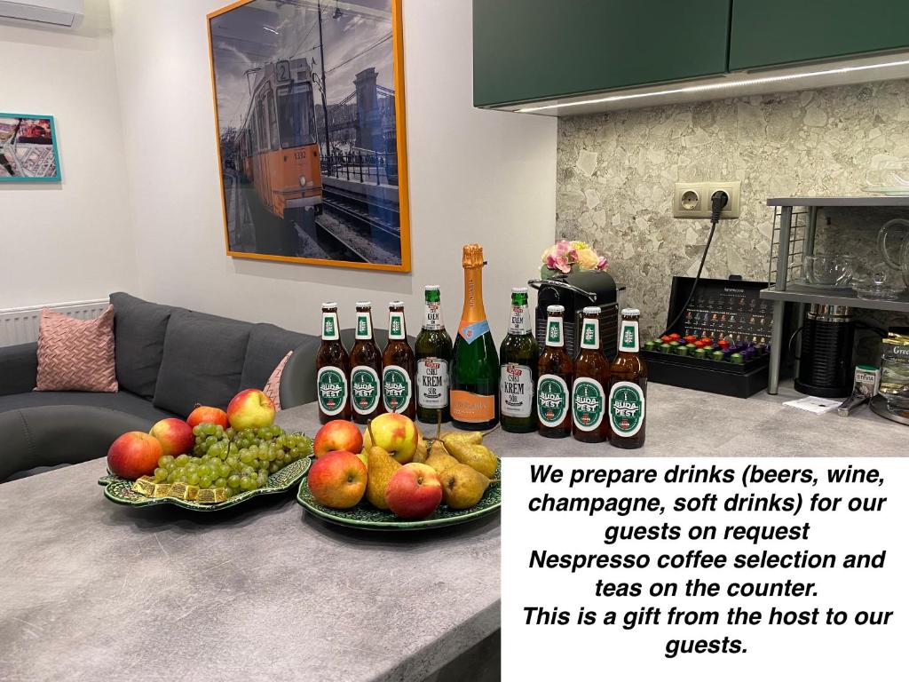 Nápoje v ubytování BpStyle Prestige Exclusive Luxe Stay Parking Breakfast