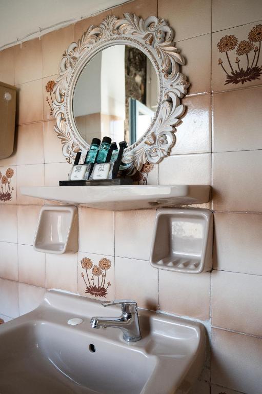 A bathroom at Dionysos Hotel