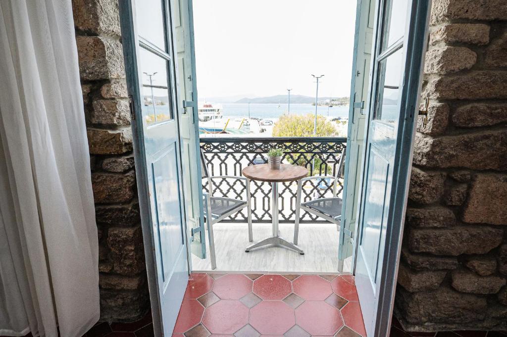 A balcony or terrace at Dionysos Hotel