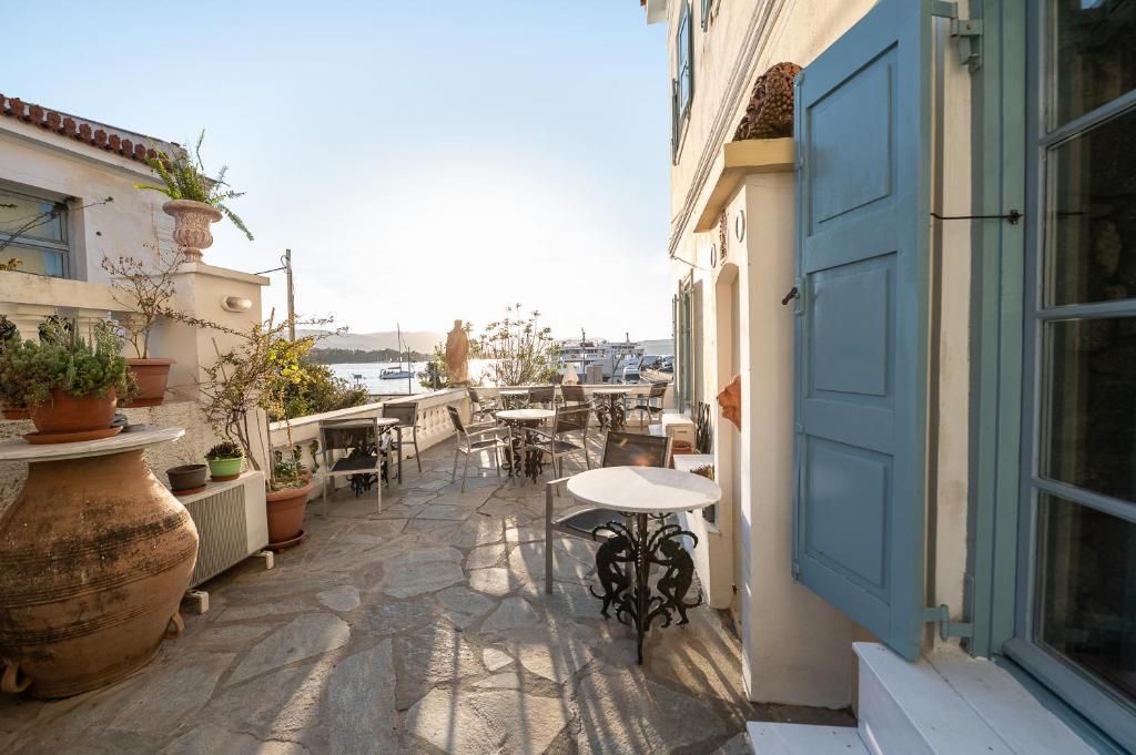 A balcony or terrace at Dionysos Hotel