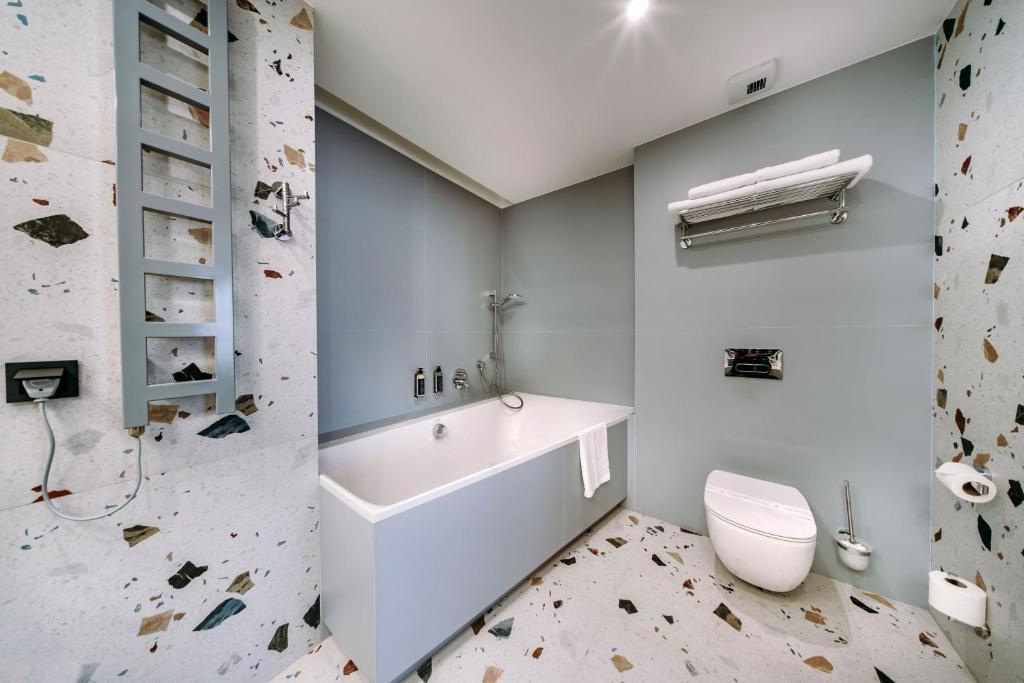 Koupelna v ubytování Hotel ETER