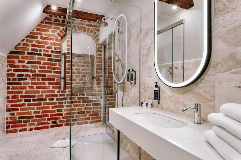 Koupelna v ubytování Hotel ETER
