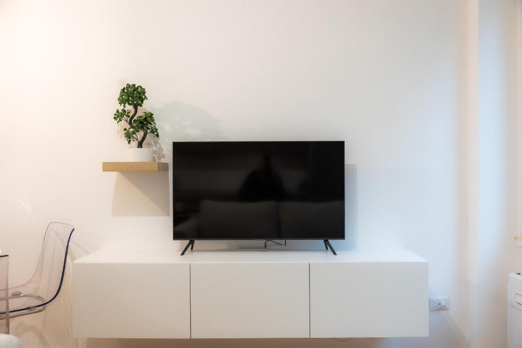 Televízia a/alebo spoločenská miestnosť v ubytovaní Province apartment-Rental in Rome