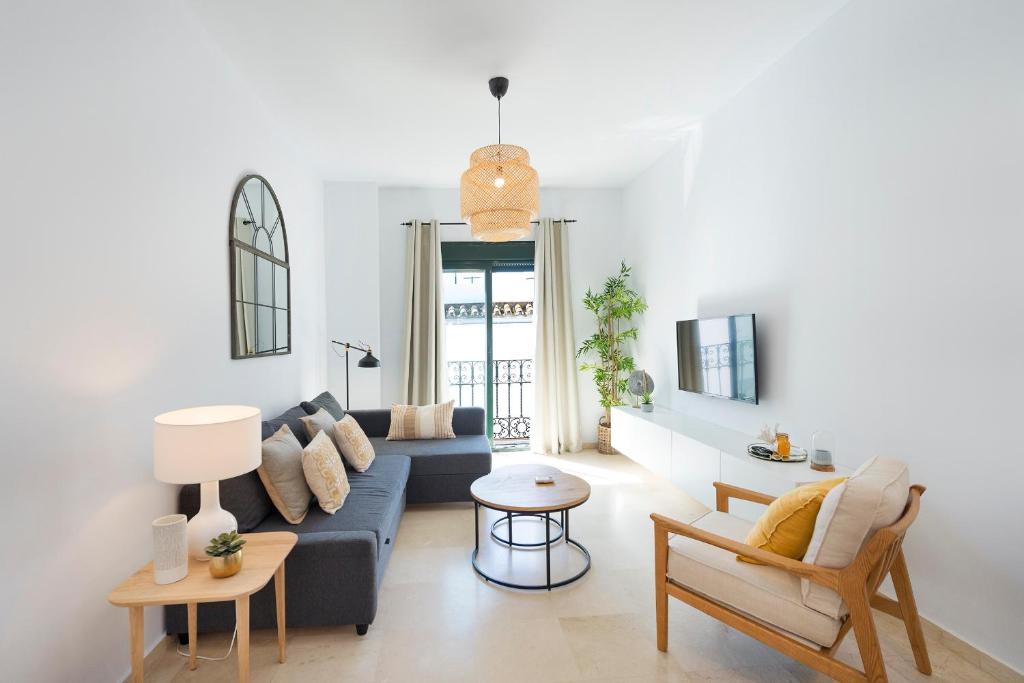 Zona de estar de Acogedor Apartamento en el centro de Marbella