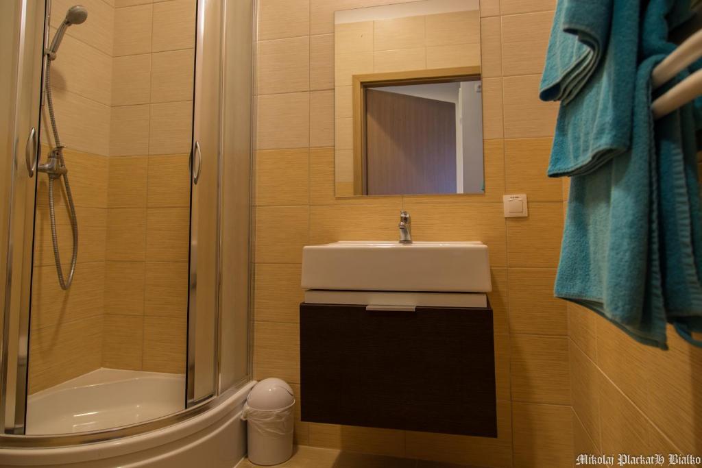Koupelna v ubytování Hipodrom Sopot