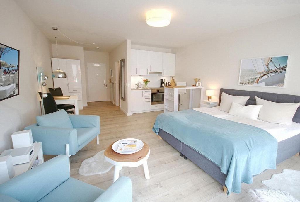 Kuchyň nebo kuchyňský kout v ubytování Am Kardohr 3 Am Kardohr 3 Beachway Appartement 12
