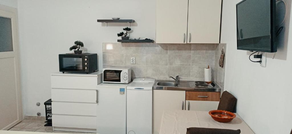 Kuchyňa alebo kuchynka v ubytovaní Studio Apartment Nika FREE PARKING