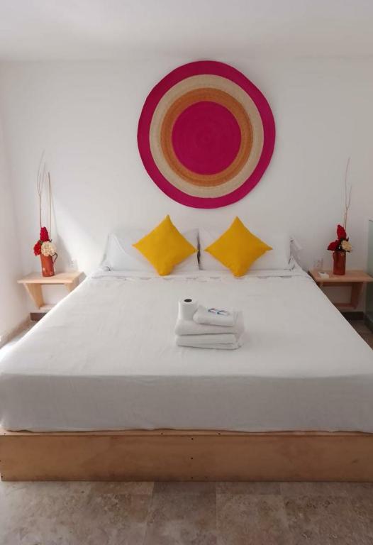Una cama o camas en una habitación de Casa Isabella