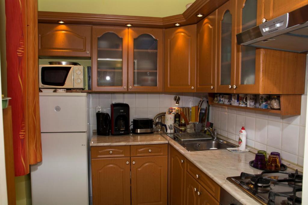 Kuchyňa alebo kuchynka v ubytovaní Stunning 2 Double Br Apartment In The Heart Of Budapest