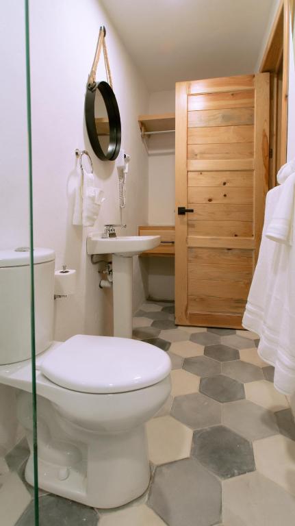 Koupelna v ubytování Hostal de la Montaña