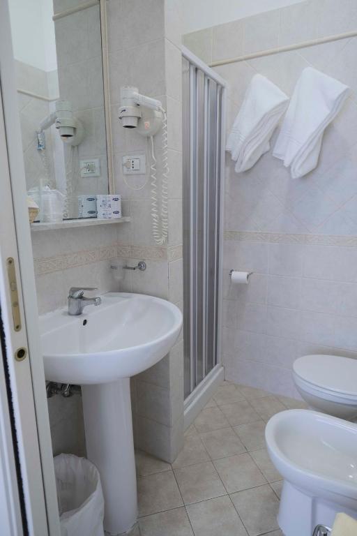 Koupelna v ubytování Hotel La Torre