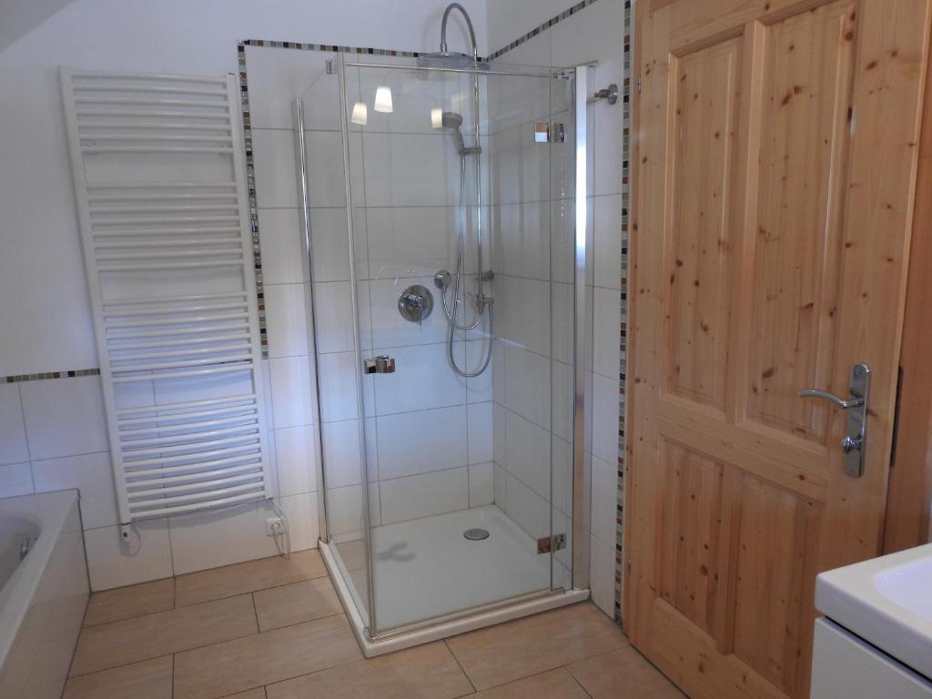 Koupelna v ubytování Ferienhaus Grubegg