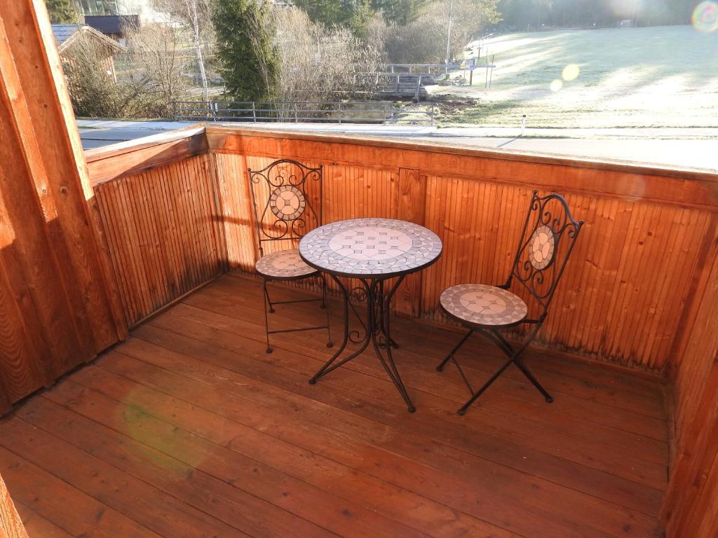 Balkón nebo terasa v ubytování Ferienhaus Grubegg