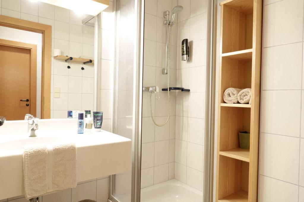 Koupelna v ubytování Hotel Malteinerhof