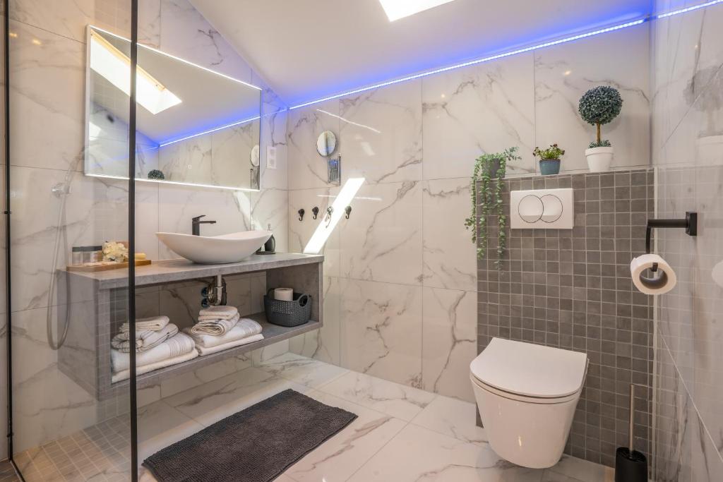 Koupelna v ubytování Deluxe Apartments Franjkovic