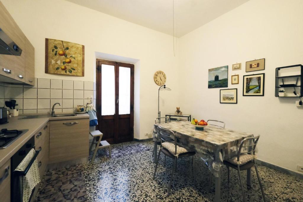 Kuchyň nebo kuchyňský kout v ubytování Passaggio in Val d' Orcia