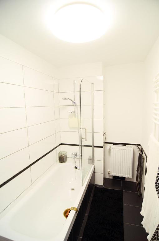 Kúpeľňa v ubytovaní Fília Apartman
