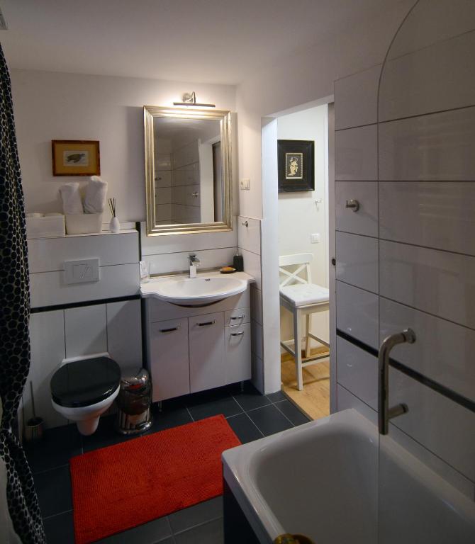 Kúpeľňa v ubytovaní Fília Apartman