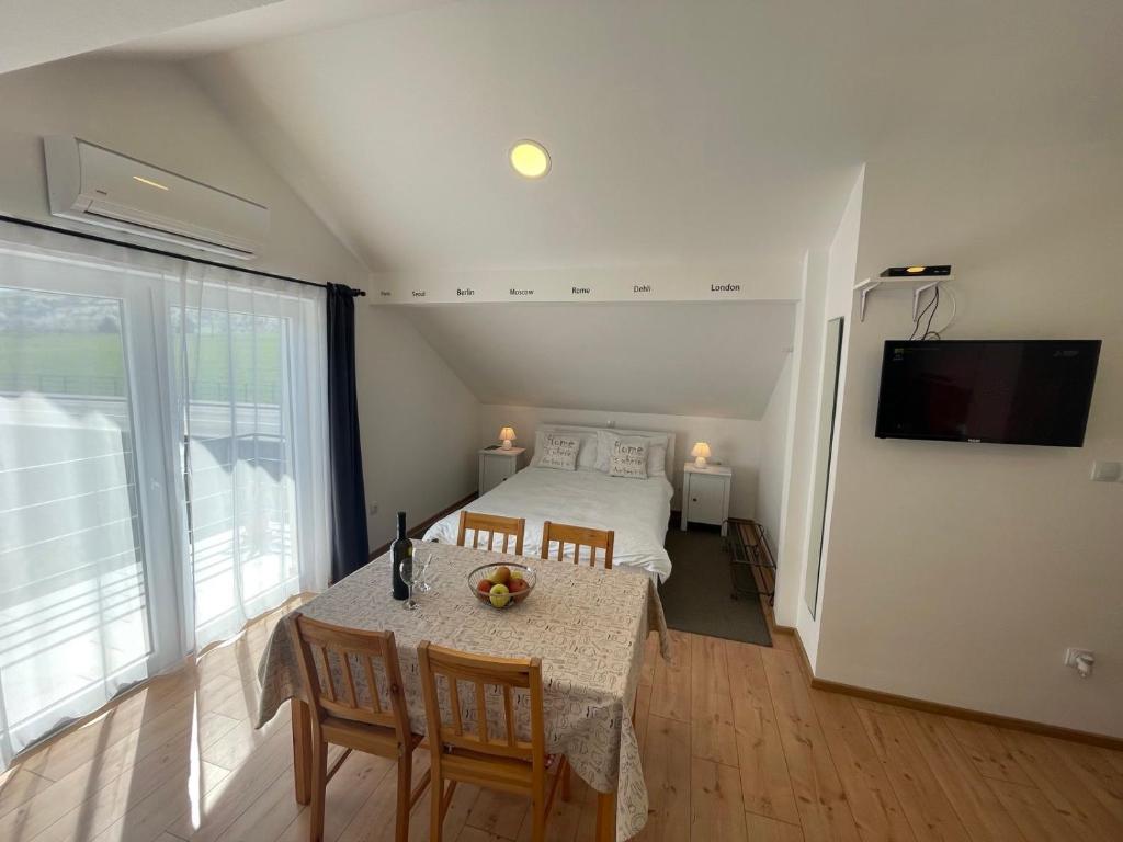 Televízia a/alebo spoločenská miestnosť v ubytovaní VIP Apartments & Room