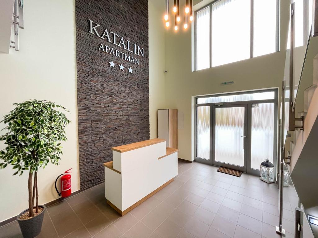 Vstupní hala nebo recepce v ubytování Apartmány Katalin