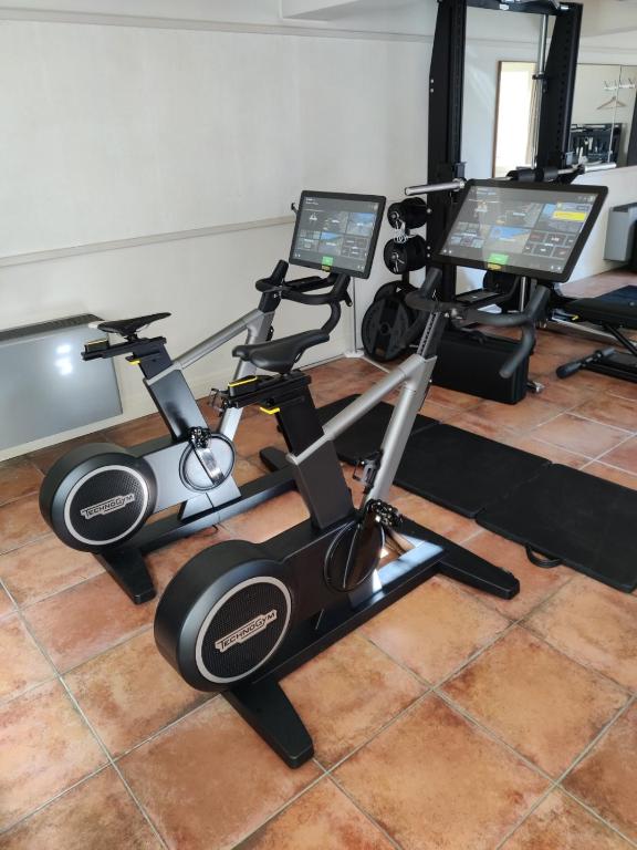 Fitness centrum a/nebo fitness zařízení v ubytování Flandrien Hotel