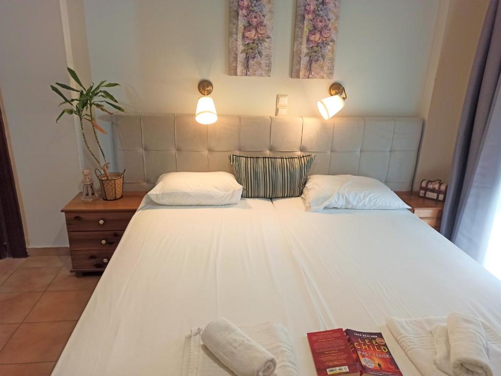 Postel nebo postele na pokoji v ubytování Panos Apartment