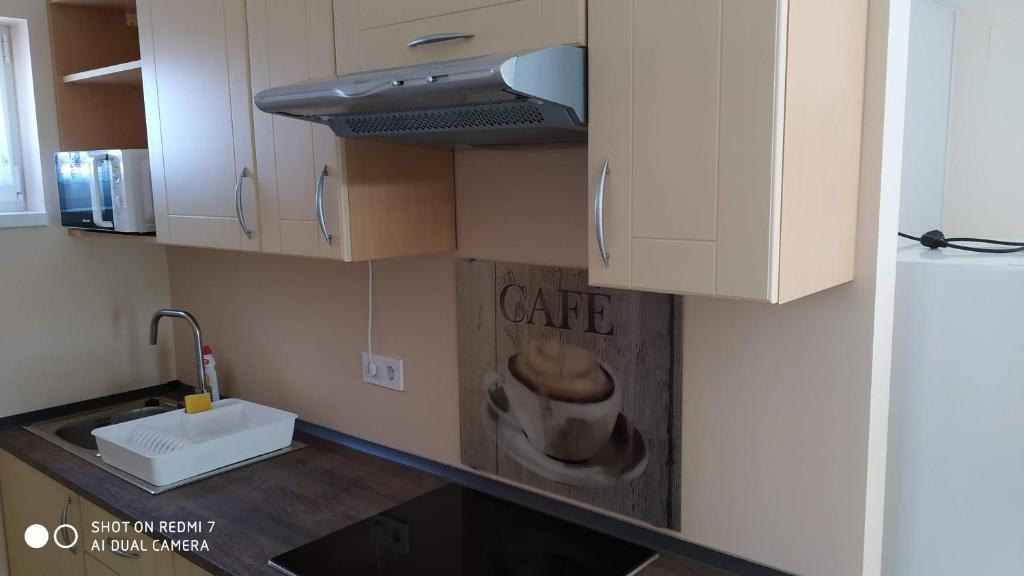 Kuchnia lub aneks kuchenny w obiekcie Bamboo Apartman