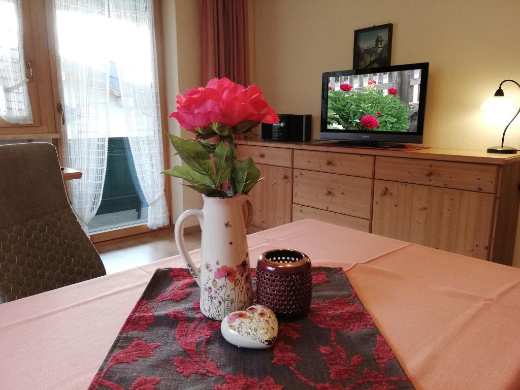 TV a/nebo společenská místnost v ubytování Adlerhof am Sonnenplateau