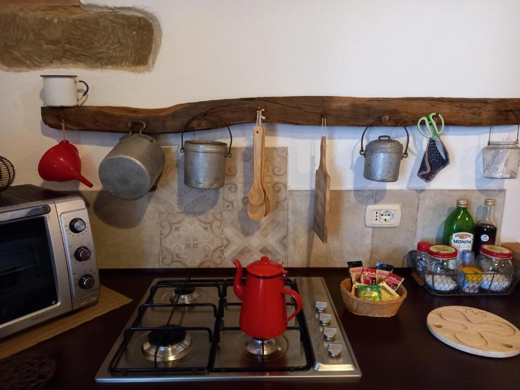 A kitchen or kitchenette at LA CORTE DEI GELSOMINI