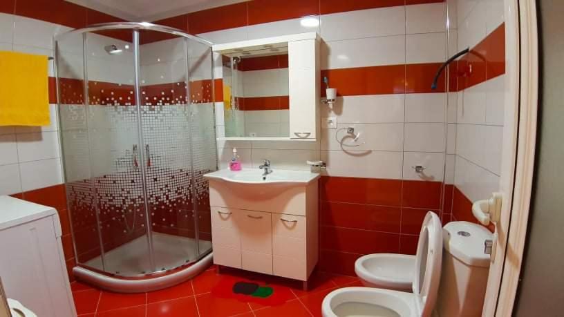 Koupelna v ubytování Giorgio Gest House