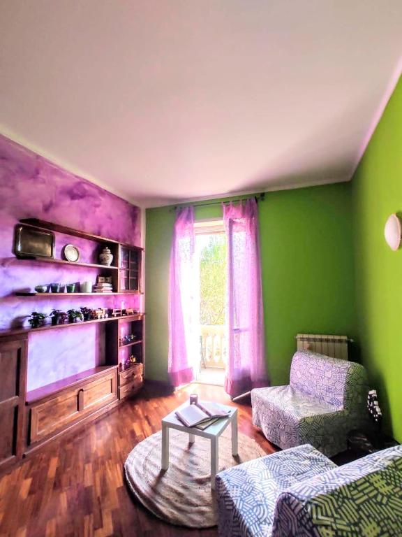 Posteľ alebo postele v izbe v ubytovaní Rainbow house Lingotto Inalpi